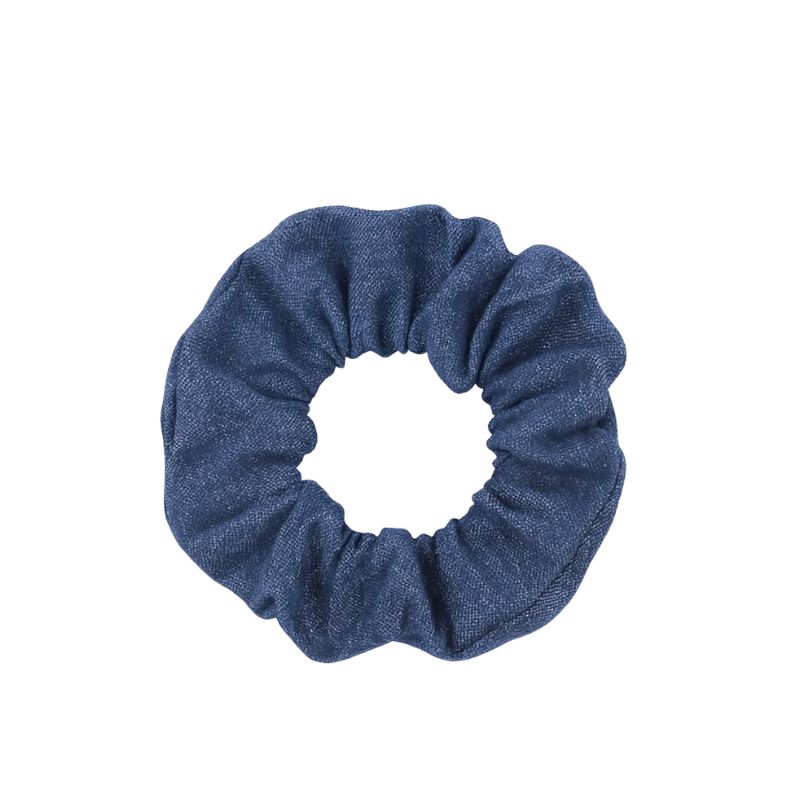 Blue denim scrunchie for dreadlocks, dreadlocks accessories, soft stretchy hair accessory designed to secure and protect locs | Shop L'ABC Des Locs