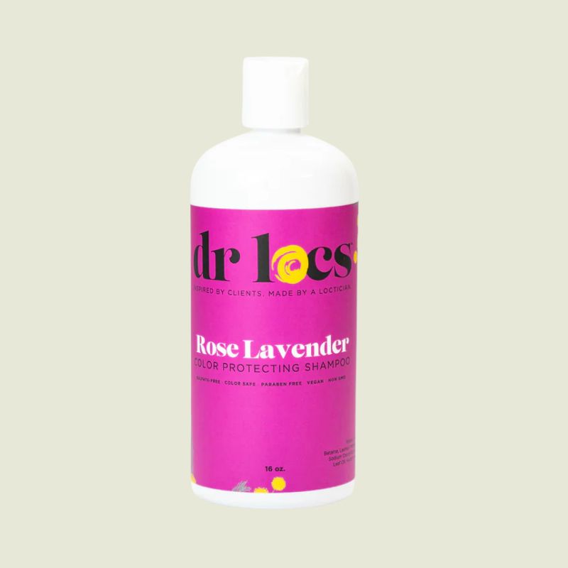 Rose Lavender Loc Shampoo for gentle cleansing and color protection for natural hair | L'ABC Des Locs