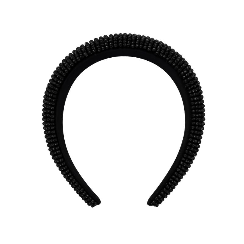Black padded headband ideal for securing and styling dreadlocks comfortably | Shop L'ABC Des Locs