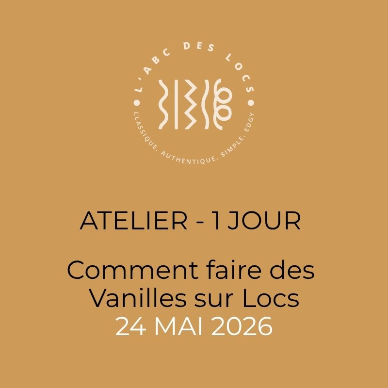 Microlocs training class flyer Montreal hands-on loc installation workshop | Shop L'ABC Des Locs