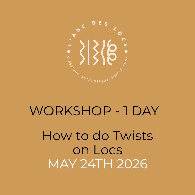 Microlocs training class flyer Montreal hands-on loc installation workshop | Shop L'ABC Des Locs