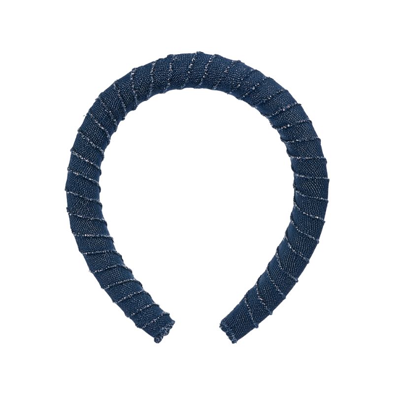 Denim padded headband ideal for securing and styling dreadlocks comfortably | Shop L'ABC Des Locs