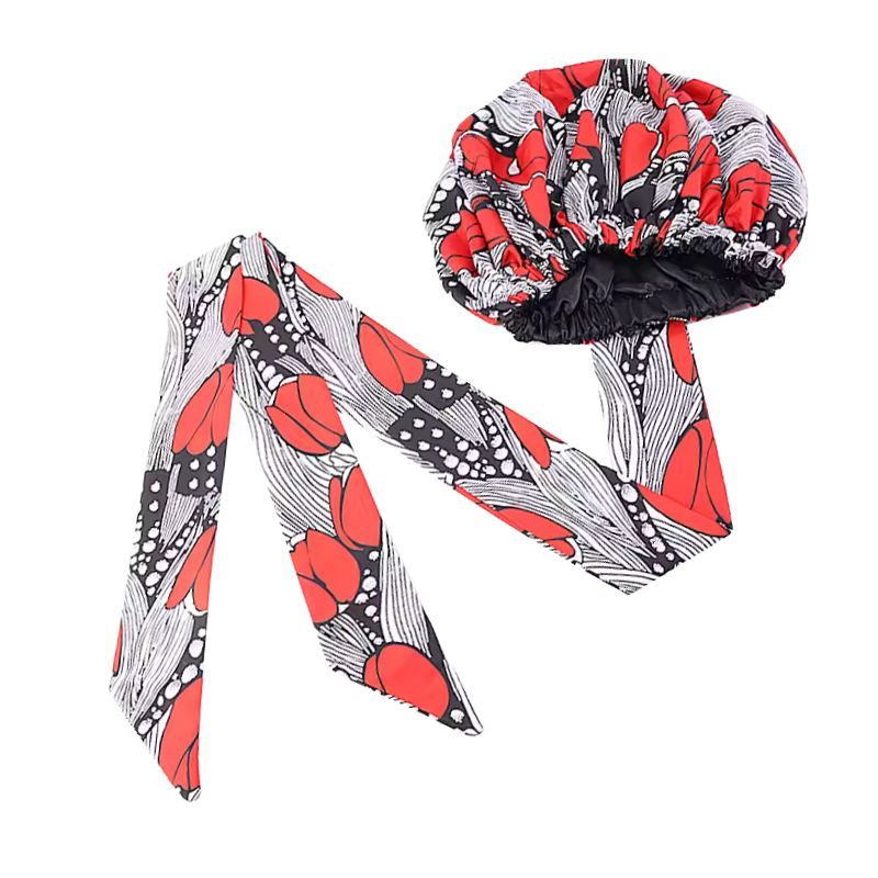 Protective bonnet for locs designed to reduce frizz and keep dreadlocks moisturized overnight | Shop L'ABC Des Locs